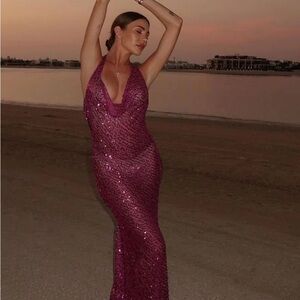 RAT & BOA PINK VERONA MAXI DRESS IN MEDIUM